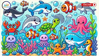 quotExplore the Ocean with Dolphins Sharks amp More  Fun Kids Songquot [upl. by Attenauqa]