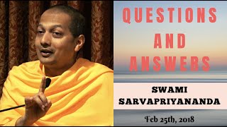 Ask Swami with Swami Sarvapriyananda  Feb 25th 2018 [upl. by Llechtim499]