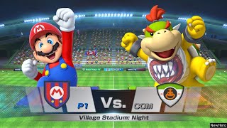 Mario Sports Superstars  MarioPeach Vs Bowser JrWaluigi [upl. by Naugan761]