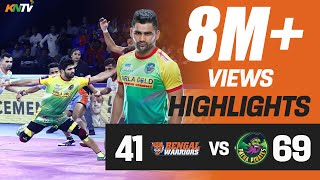 Pro Kabaddi 2019 Highlights  Bengal Warriors Vs Patna Pirates Pardeep Narwal 34 Raid points in PKL [upl. by Aitak]