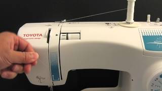 Upper thread threading with Toyota sewing machine SP10SP20 Series [upl. by Clauddetta]