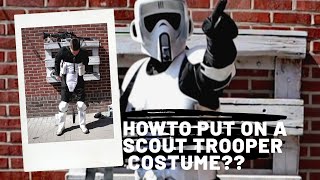 How to put on a STAR WARS BIKERSCOUT  SCOUT TROOPER costume Please like and subscribe for more [upl. by Llednew720]