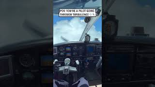 Turbulence from the pilots perspective 😳🛩️ 🎥 PHILLIPE SIMOES via ViralHog [upl. by Gerhardine]