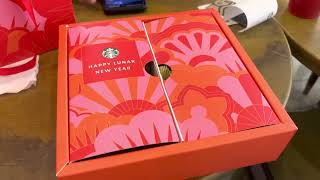 Starbucks Happy LUNAR New Year Pineapple Cake starbucks lunar pineapple cake [upl. by Evanne]