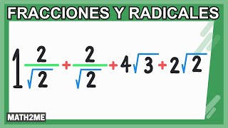 Suma de fracciones y enteros con raíz cuadrada  ejercicio [upl. by Esilahc]