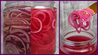 Pickled Onions  How to make crunchy pickled onions  Quick Homemade Pickled Red Onions Recipe [upl. by Itsa]