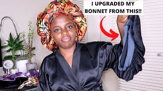 Stays On ALL Night The Best Satin Bonnet For Natural Hair  Humble Glow Bonnet Review [upl. by Heinrike602]