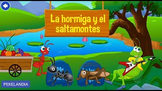 LA HORMIGA Y EL SALTAMONTES CUENTO INFANTIL  Pekelandia [upl. by Bartholomeo663]