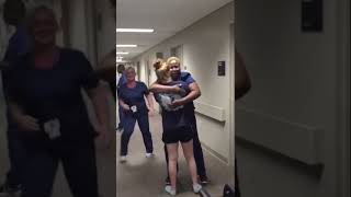 Patient surprises her favorite nurse after regaining ability to walk [upl. by Carter]