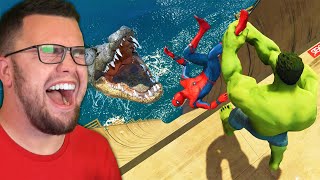 SPIDERMAN vs HULK Epic Ragdoll Funny Fails GTA 5 [upl. by Pepe873]