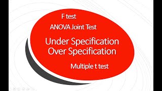 F Test for under specification and over specification in Multiple Regression  Advanced Econometrics [upl. by Conley]