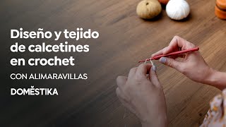 Diseño y tejido de CALCETINES en CROCHET – Curso Online de Alimaravillas  Domestika [upl. by Uhej]