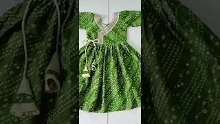 Angrakha style frock Full cuttingnampstitching on my YouTube channel 😍babyfrock trendingviralsew [upl. by Beera]