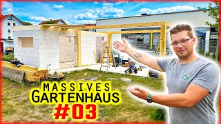 FLACHDACH KONSTRUKTION aus HOLZ  GARTENHAUS BAUEN 03  Home Build Solution [upl. by Billi]