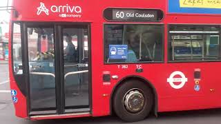 T282 LJ13CHX on the Bus Route 60 inStreatham Station to Old CoulsdonTudor Rose [upl. by Celle]