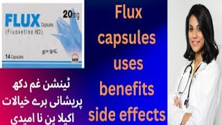 Flux capsule Fluoxetine 20 mg uses in Urdu Hindi  depression tension anxiety [upl. by Eggett278]