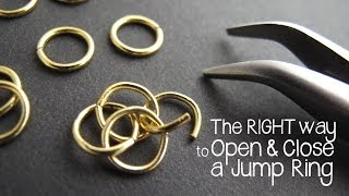 How to Open and Close a Jump Ring the Right Way  Jewelry Tutorial HQ [upl. by Lucine]