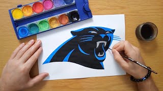 How to draw the Carolina Panthers logo  NFL [upl. by Nivi973]