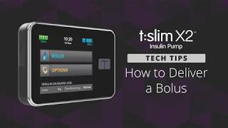 How to Deliver a Bolus on the tslim X2 Insulin Pump [upl. by Pepillo]