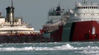 Detroit River January 8 2011 [upl. by Ellenoj194]