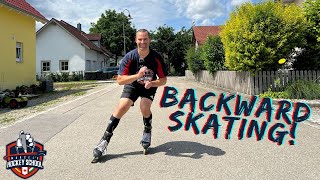 Inline Skating Backward Skating Tutorial [upl. by Eetsirhc384]