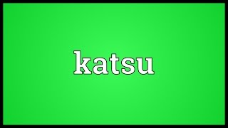 Katsu Meaning [upl. by Naz]