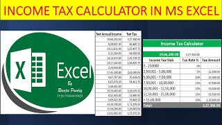 How to Calculate Income Tax in MS EXCEL Income Tax Calculator Income Tax Slab Rate [upl. by Buckels]