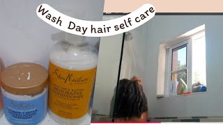 Wash Day using Shea Moisture products [upl. by Draillih624]