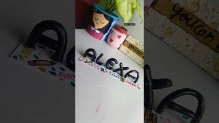 Diy 3D name plate ideashow to make 3D name plate from clay trending shorts art craft [upl. by Aluk]