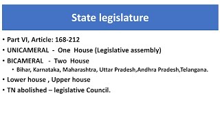 Unit  5  State legislature  Tnpsc  New samacheer [upl. by Rachaba]