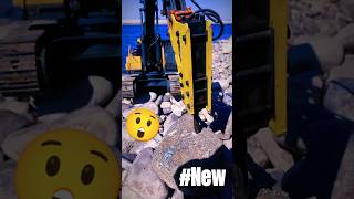 Incredible Power RC Excavator Breaks a Boulder [upl. by Alor]