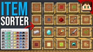 The EASY MULTI ITEM SORTER Minecraft Bedrock 121 Tutorial [upl. by Donahoe]