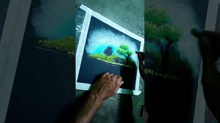 Oil Pastel Landscape for Beginners ✨ art drawingtutorial landscape arttutorial oilpastel [upl. by Faletti]