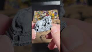 Painting FDM miniatures  Lion Statue shorts miniature 3dprinting [upl. by Eynenihc23]