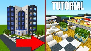 Minecraft Tutorial How To Make A Modern Hotel Part 2 Pool And Bar [upl. by Cattan527]