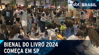 Bienal conta com espaços recreativos para despertar interesse pela leitura  SBT Brasil 060924 [upl. by Namra572]