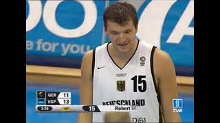 EUROBASKET 2005 semifinal  Germany vs Spain [upl. by Beattie]