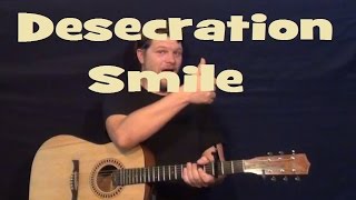 Desecration Smile RHCP Easy Guitar Lesson How to Play Tutorial [upl. by Ecnarrot]