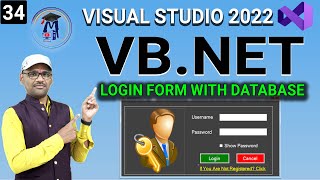 L34 Vbnet Login Form with Access Database  Login Form Using VBnet and MS Access By Arvind [upl. by Vershen]