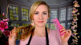 Spring Hair Care ASMR 🌸 Gentle Shampoo and Brushing  Soft Spoken [upl. by Litton]