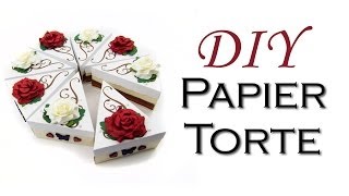 DIY Papiertorte  Geldgeschenk Verpackung [upl. by Bonnee772]