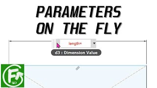 Fusion 360  Parameters on the fly Direct parameter naming [upl. by Pucida]