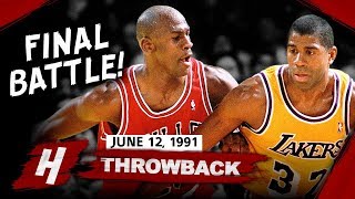 Magic Johnson vs Michael Jordan LEGENDARY Game 5 Duel Highlights 1991 NBA Finals  FACE TO FACE [upl. by Robby]