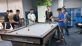 Opswat Billiards Tournament  Sinh Nguyễn ft Lân Đỗ 20 Đức Lê ft Nhân Huỳnh  set 1 [upl. by Rawdan]