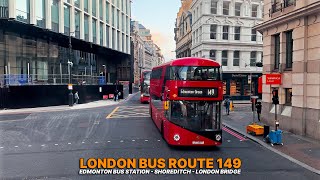 Discover London by Bus Route 149 pointofview adventure from Edmonton to London Bridge Station 🚍 [upl. by Aihsram444]