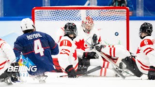 Team USA sled hockey demolishes Canada 50 in Paralympic opener  NBC Sports [upl. by Aurie]