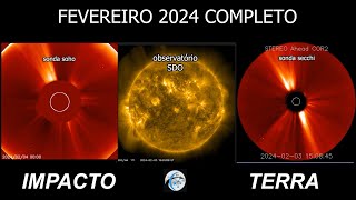 TERRA É IMPACTADA DUAS VEZES EM FEVEREIRO DE 2024 SOLSONDATERRA REPAREM NAS PARTÍCULAS [upl. by Kowatch]