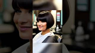 Women Short Blunt Bob with Bangs  Watch full compilation on my channel [upl. by Zerlina]