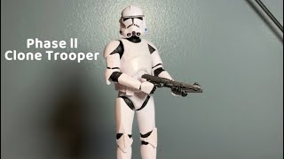 Phase ll Clone TrooperBlack Series Figure Review [upl. by Mingche]