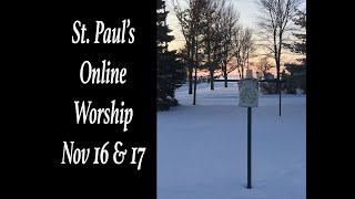 St Pauls Online Worship Nov 16 [upl. by Enoid]